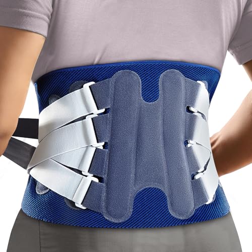 Adjustable Lumbar Support Back Brace with Spring Stabilizers H7415