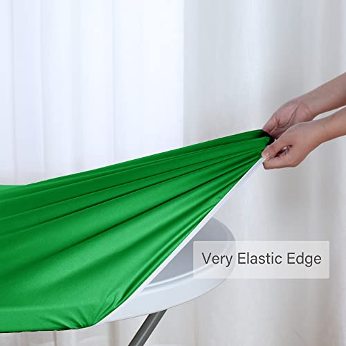 Reversible Waterproof Elastic Stretch Round Tablecloth, Red Z324