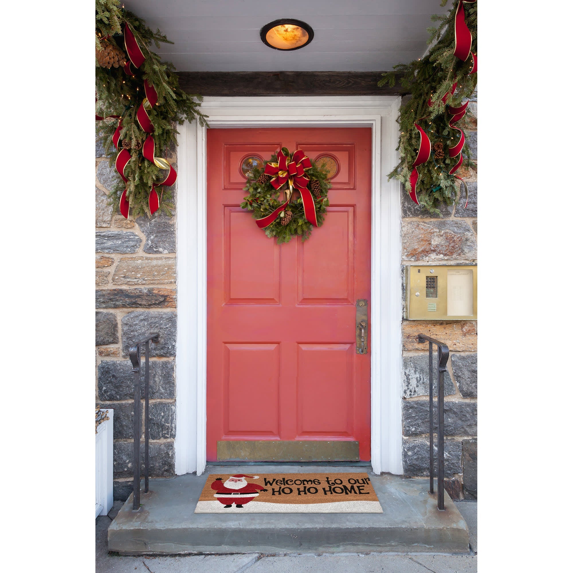 Natura Ho Ho Home Coir Doormat with Non-Slip Backing