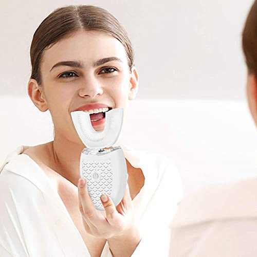 Ultrasonic Electric Toothbrush Adults, U Shaped 360° Cleaning Rechargeable IPX7 Waterproof A893