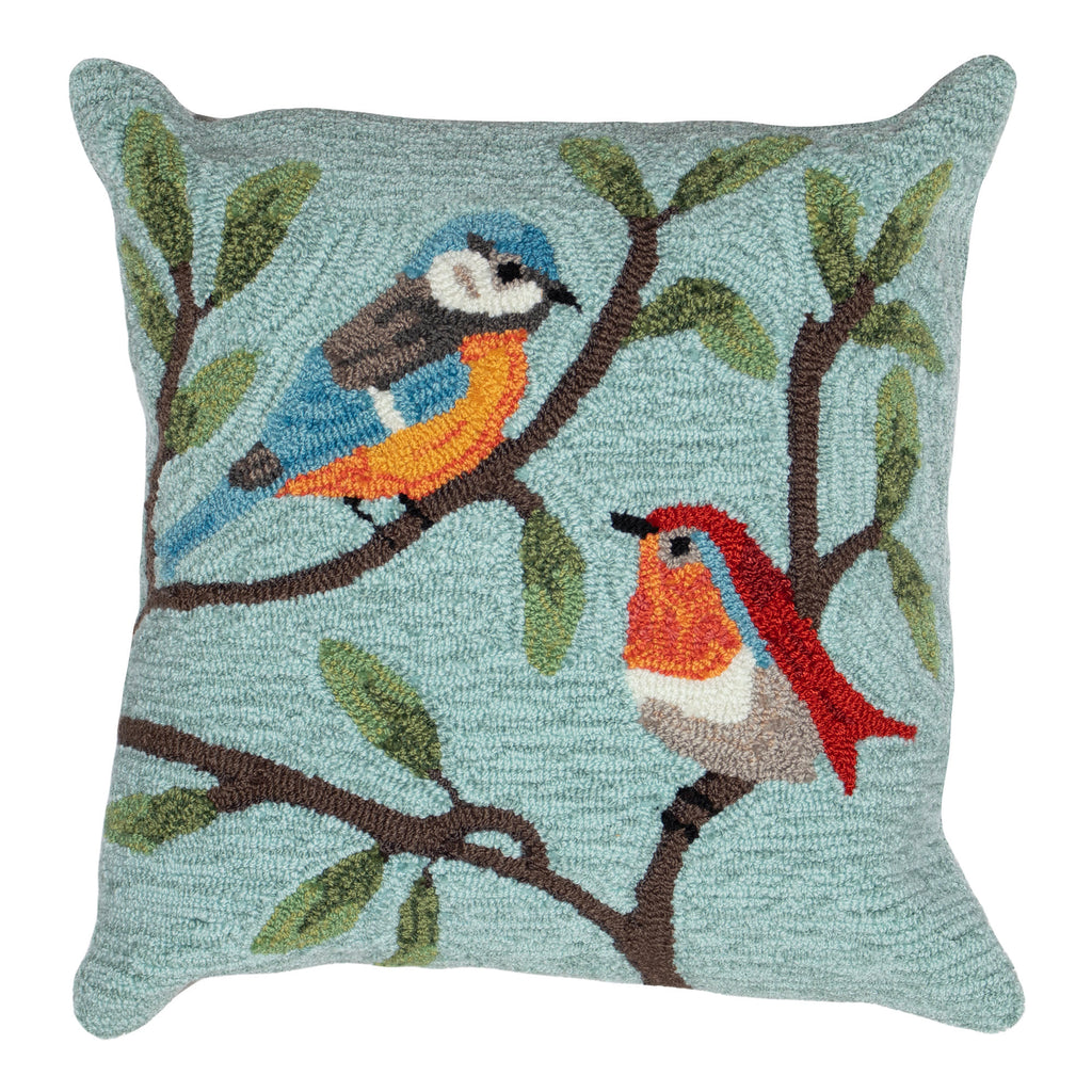 Frontporch Birds On Branches Indoor Outdoor Throw Pillow