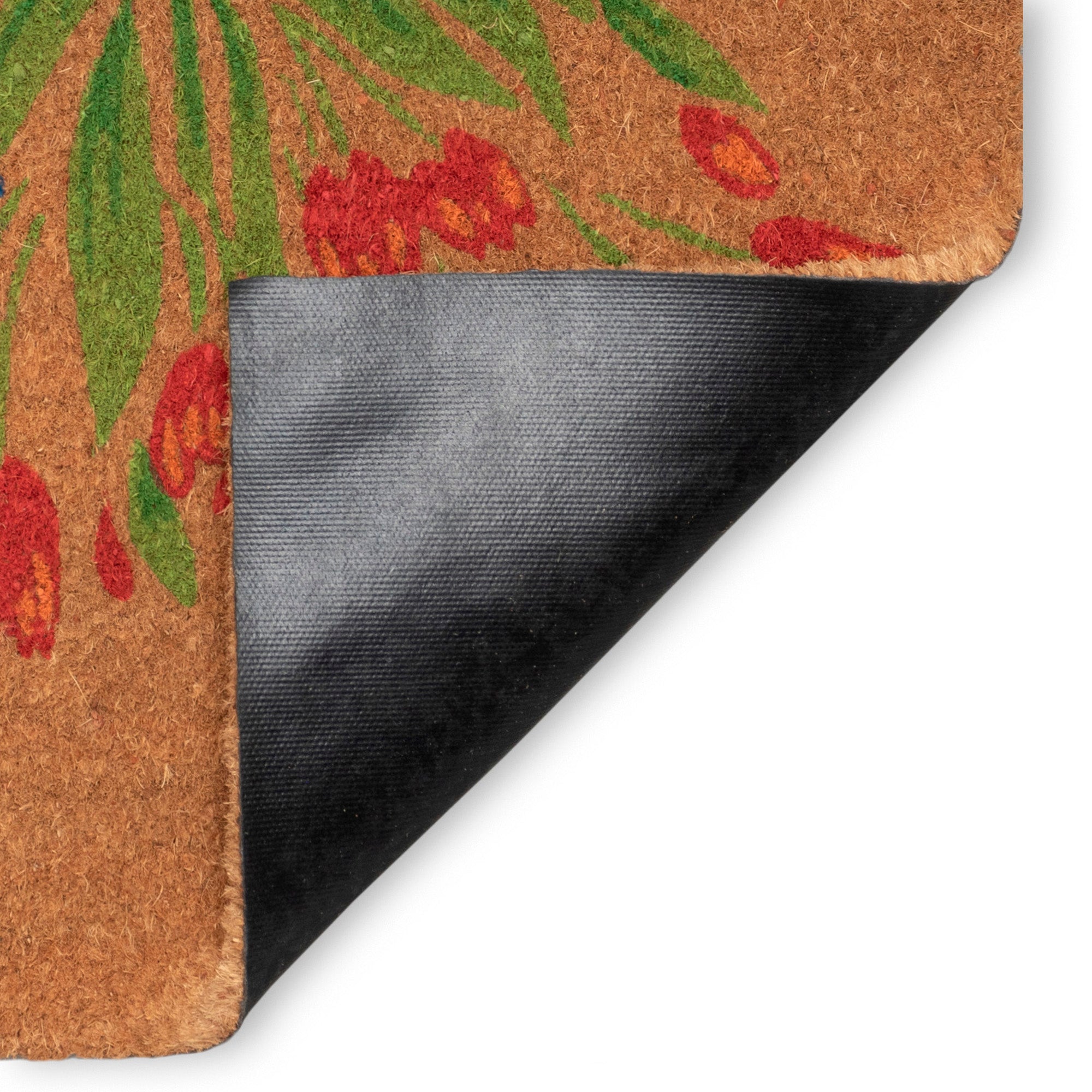 Natura Fresh Flowers Coir Doormat with Non-Slip Backing