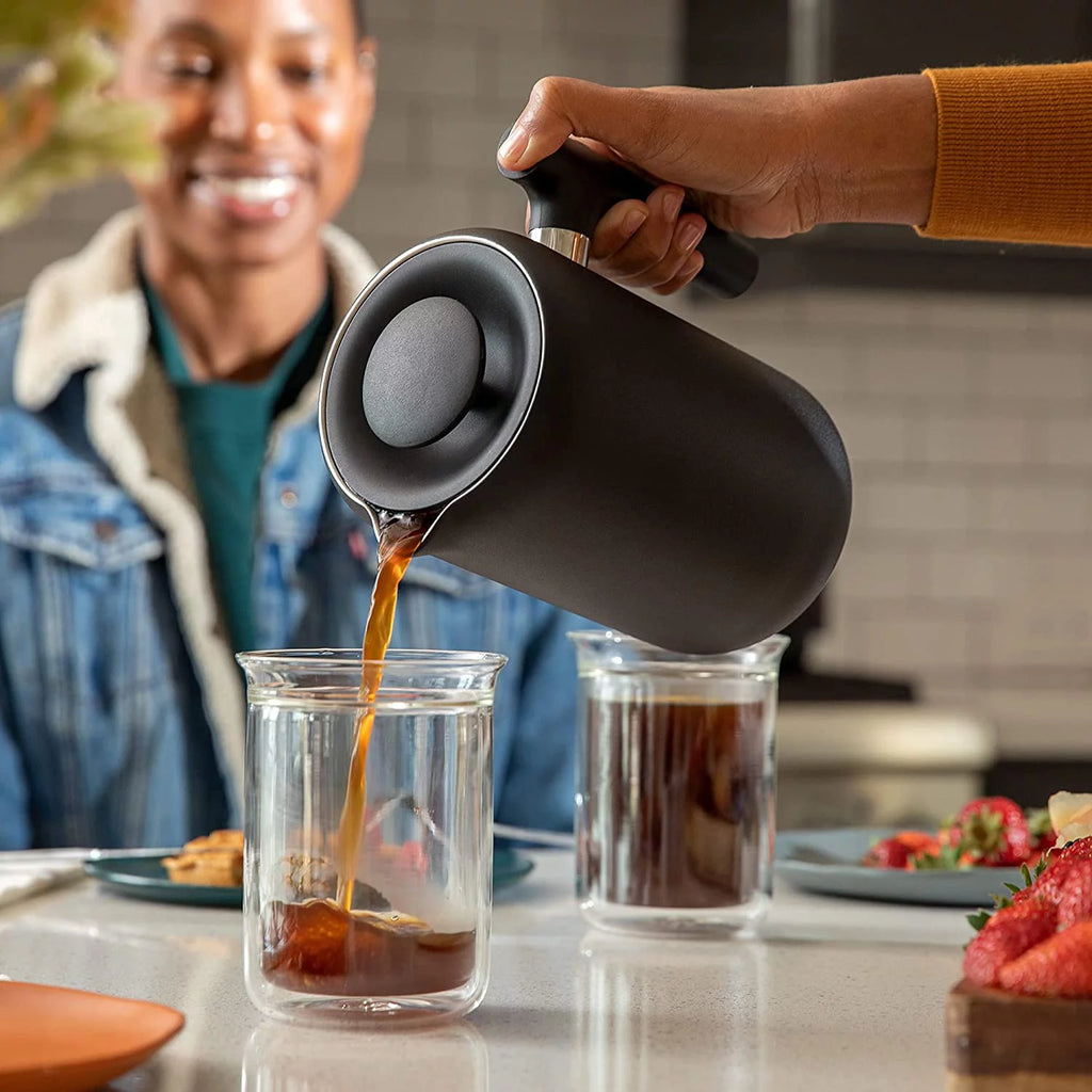 Matte Black 24 oz Stainless Steel French Press Coffee Maker V44977