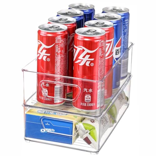 2 Pack Clear Plastic Stackable Storage Bin C98172