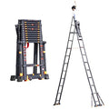 Telescoping Ladder with 2 Triangle Stabilizers, 330lbs Capacity J965043