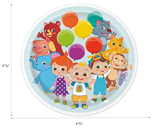 Cocomelon Birthday Party Supplies with Cake Plates and Napkins for 16 Guests J290291