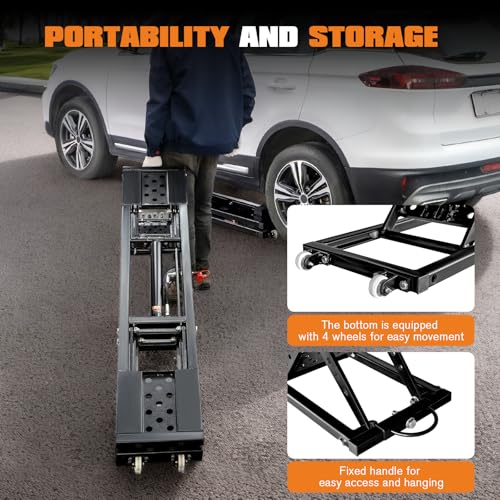Portable Car Lift, 7000 LBS, 28" Maximum Height W58586