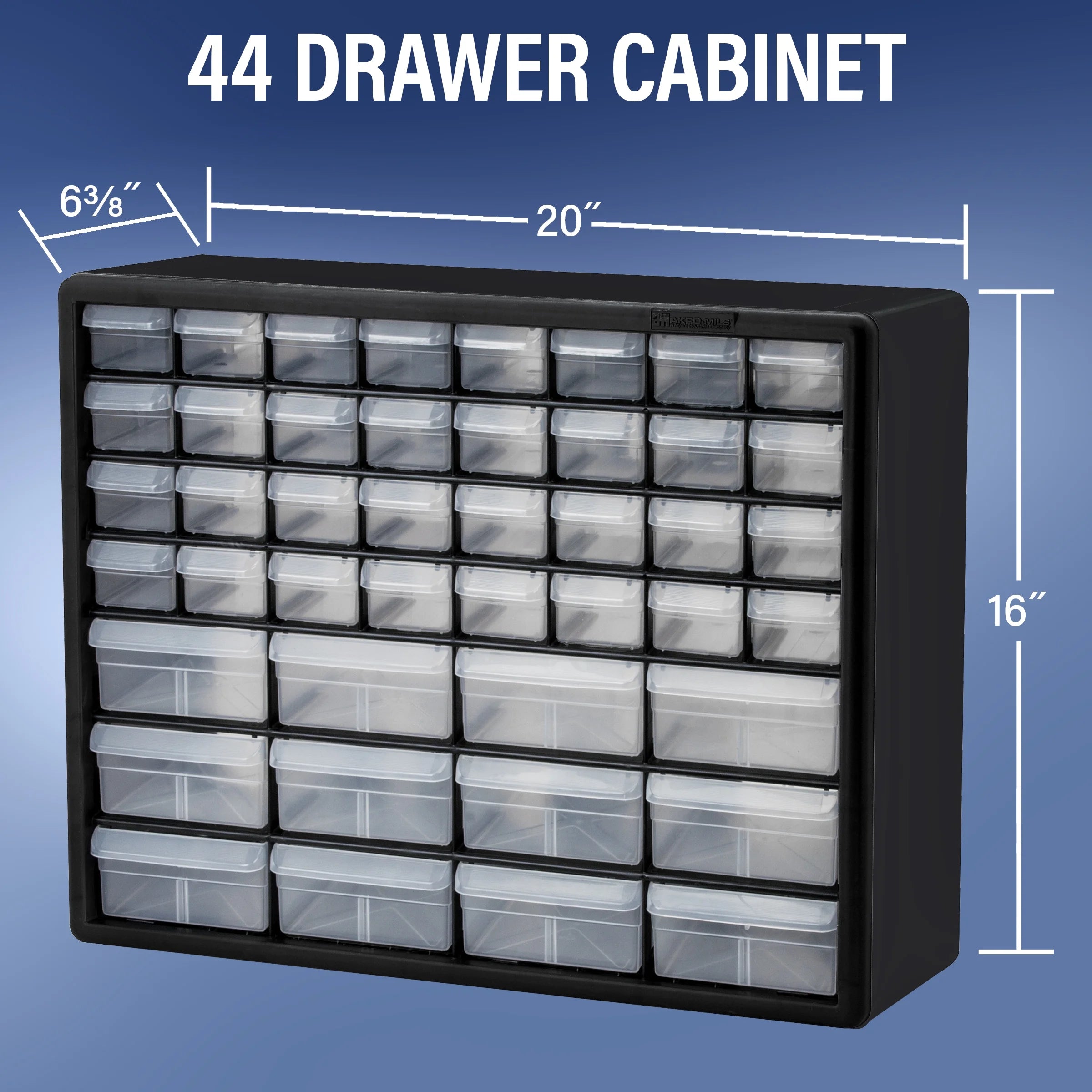 44 Drawer Black Plastic Storage Cabinet J7387