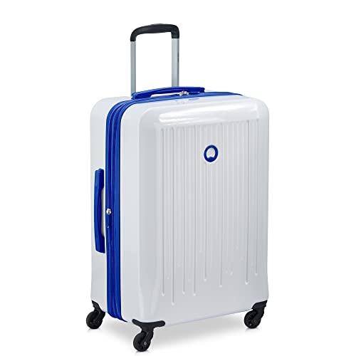 White with Mauve Trim Hardside Expandable Carry On 20 Inch Luggage X7449