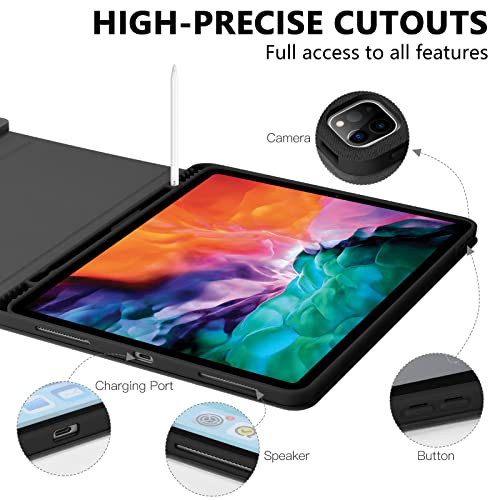 Champagne 12.9-inch iPad Pro Case with Detachable Wireless Keyboard and Pencil Holder H22468