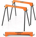 2 Pack Heavy Duty Folding Saw Horses with 4 Detachable Hooks P652