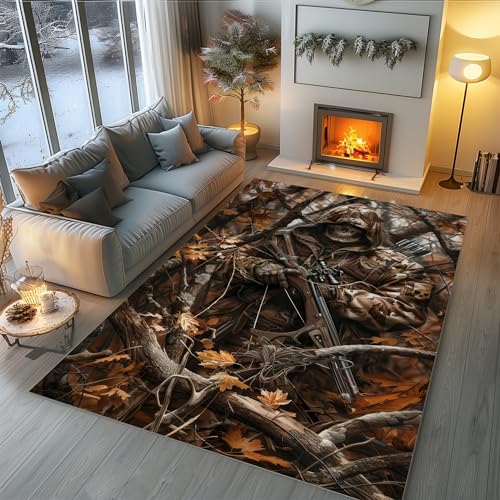 Camo Deer Hunting Rug 3x5 ft M896465