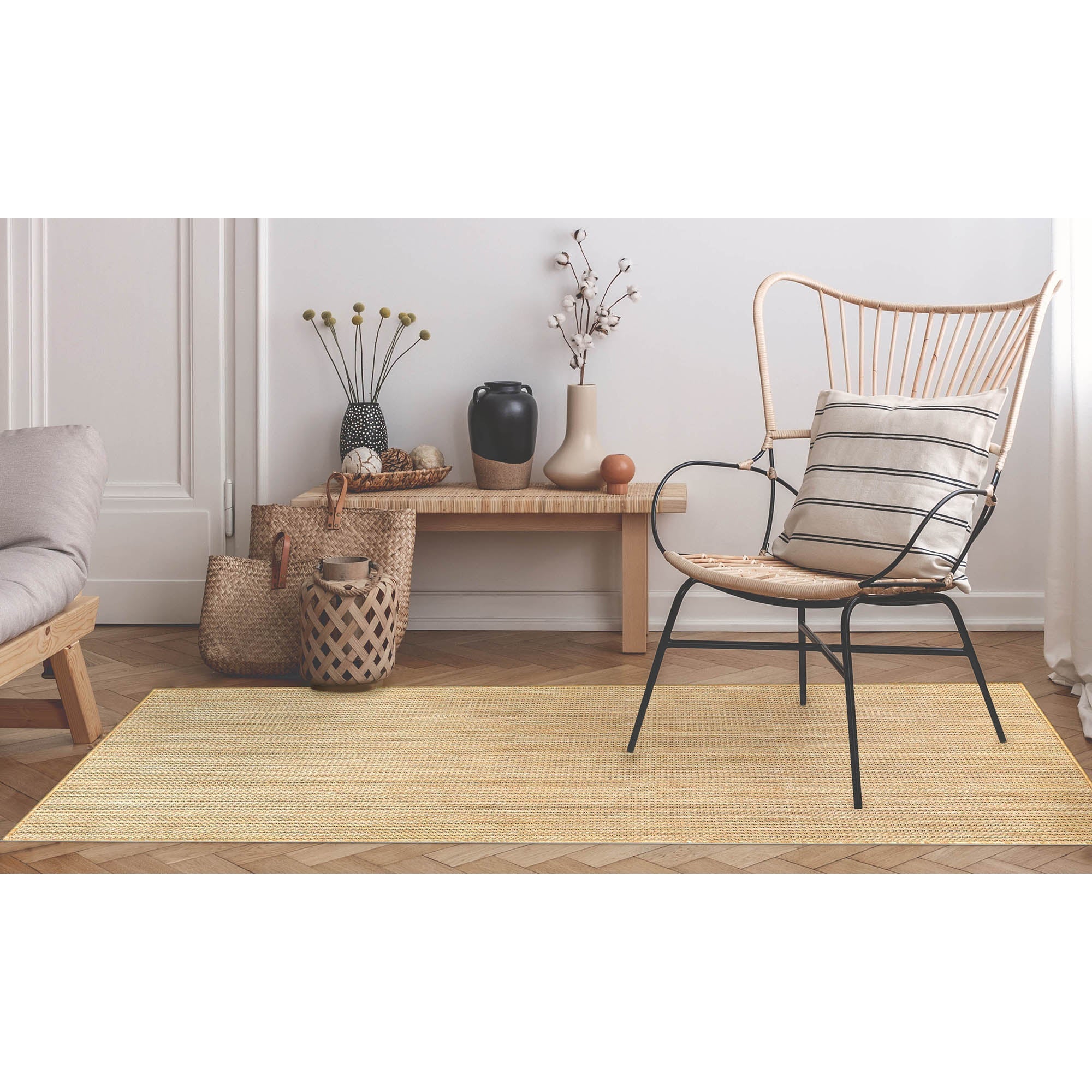 Carmel Texture Stripe Indoor Outdoor Area Rug