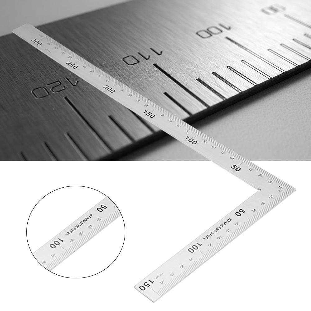 L-Shaped Stainless Steel 90 Degree Right Angle Square Ruler K3354