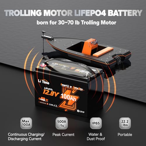 12V 100Ah Group 31 Bluetooth LiFePO4 Battery B707