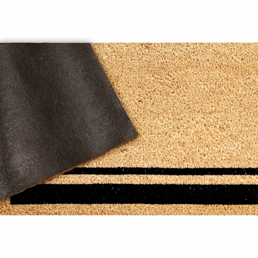 Natura Double Border Coir Doormat with Non-Slip Backing