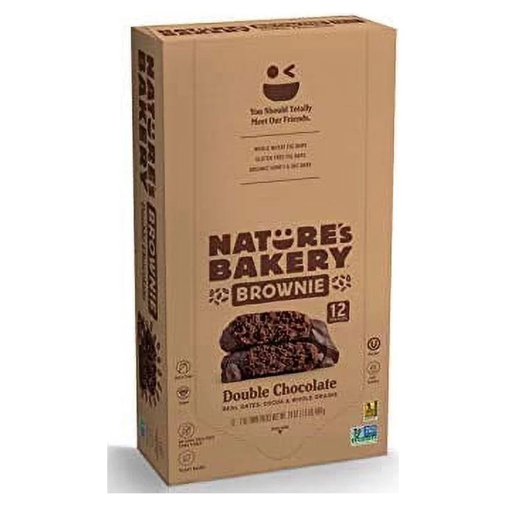 Whole Wheat Fig Bars, Double Chocolate Brownie, Vegan, Non-GMO, Snack bar, 12 twin packs E430283
