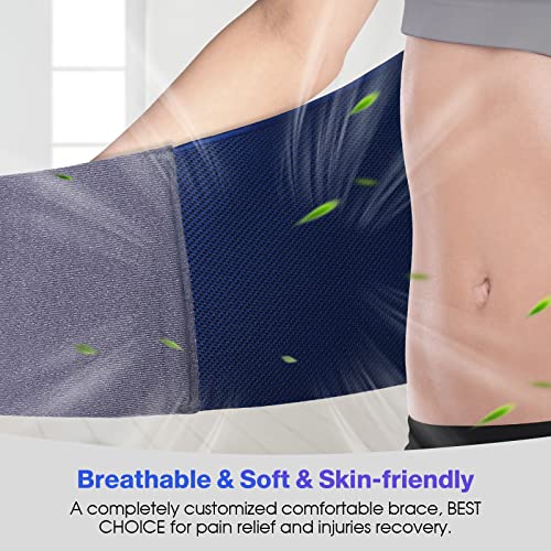 Adjustable Lumbar Support Back Brace with Spring Stabilizers H7415