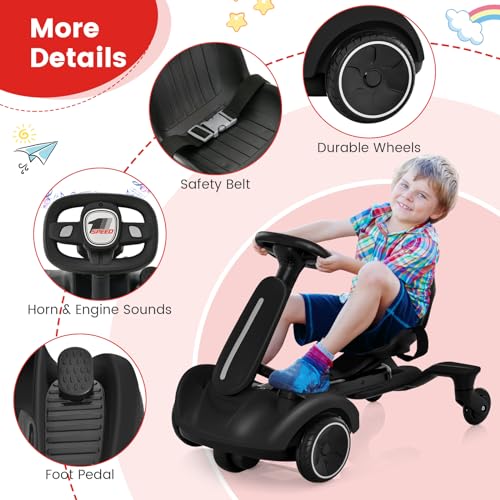 Pink 6V Electric Ride-On Drift Car Y180