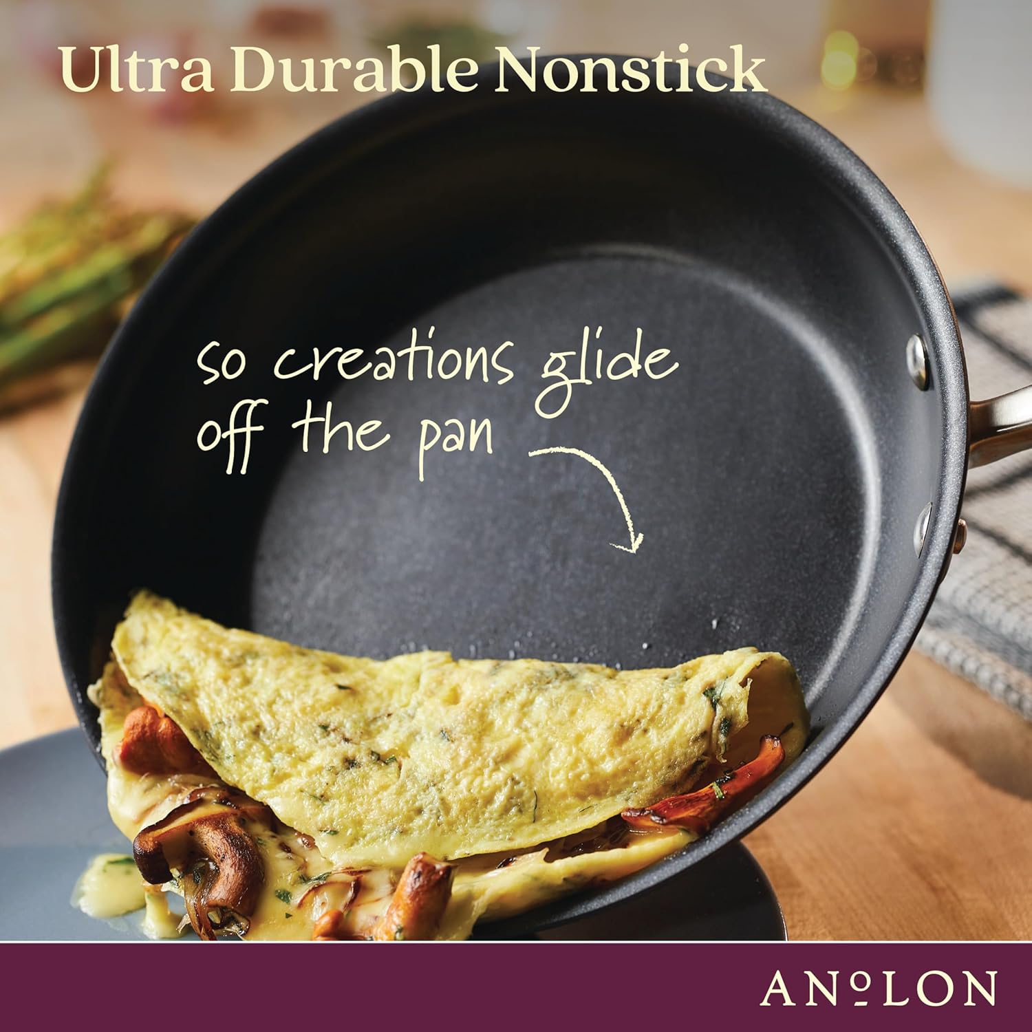 Hard-Anodized Nonstick Skillets 2 Piece Set 10.25-Inch & 12.75-Inch Moonstone D50754