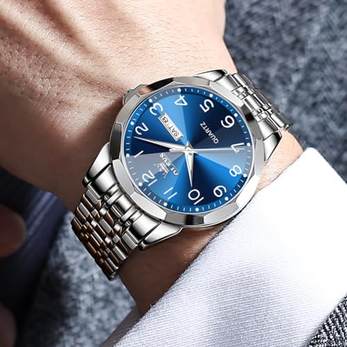 Stainless Steel Analog Quartz Date Luminous Wrist Watch G8072