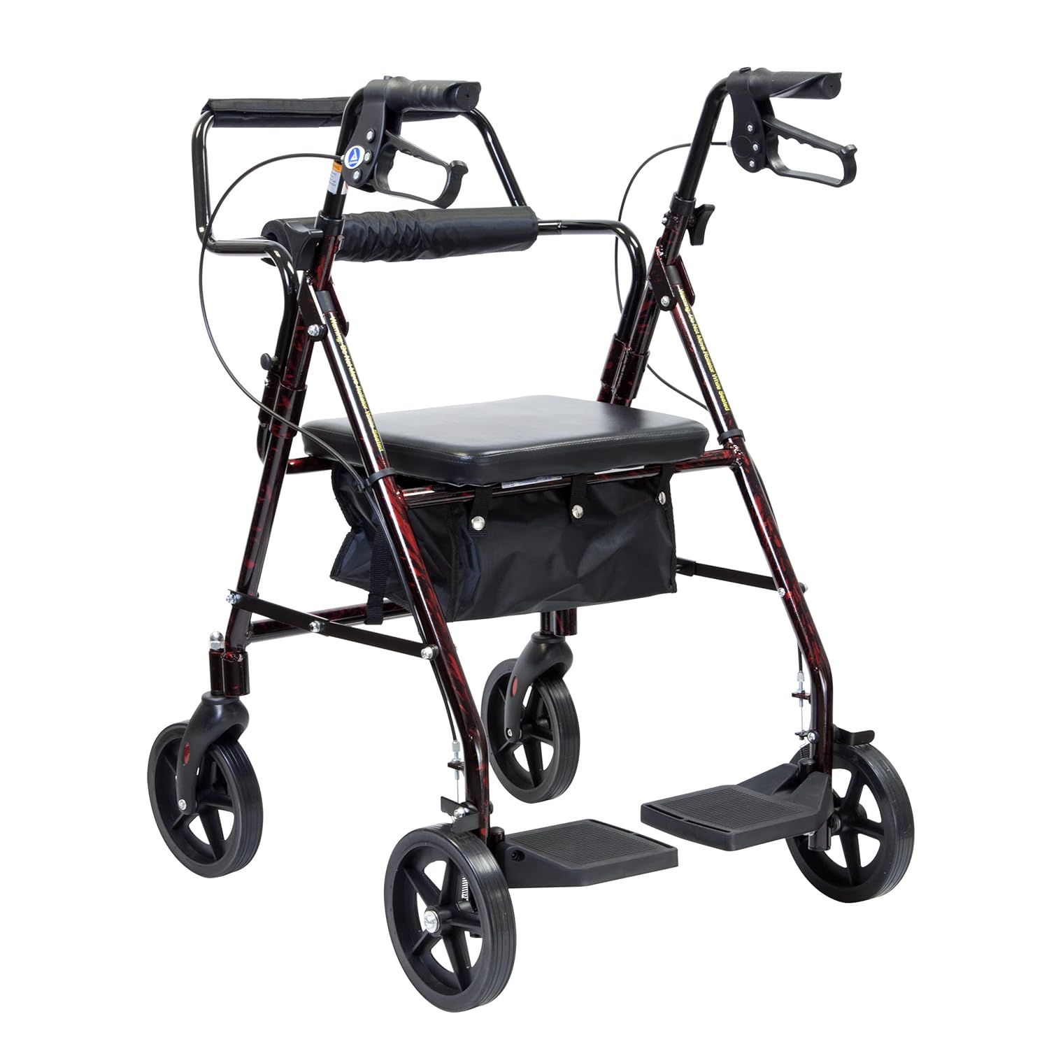 Red Frame 4 Wheel Rollator L85674
