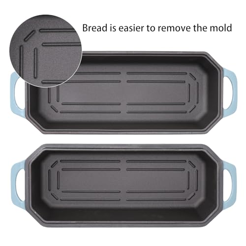 DarkCyan Enameled Cast Iron 9x5 Inch Loaf Pan with Lid U127654