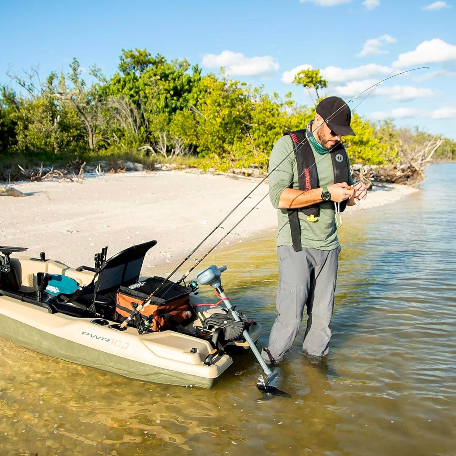 Forest Green Magnetic Grey 10 ft Sit-on-Top Fishing Kayak K736