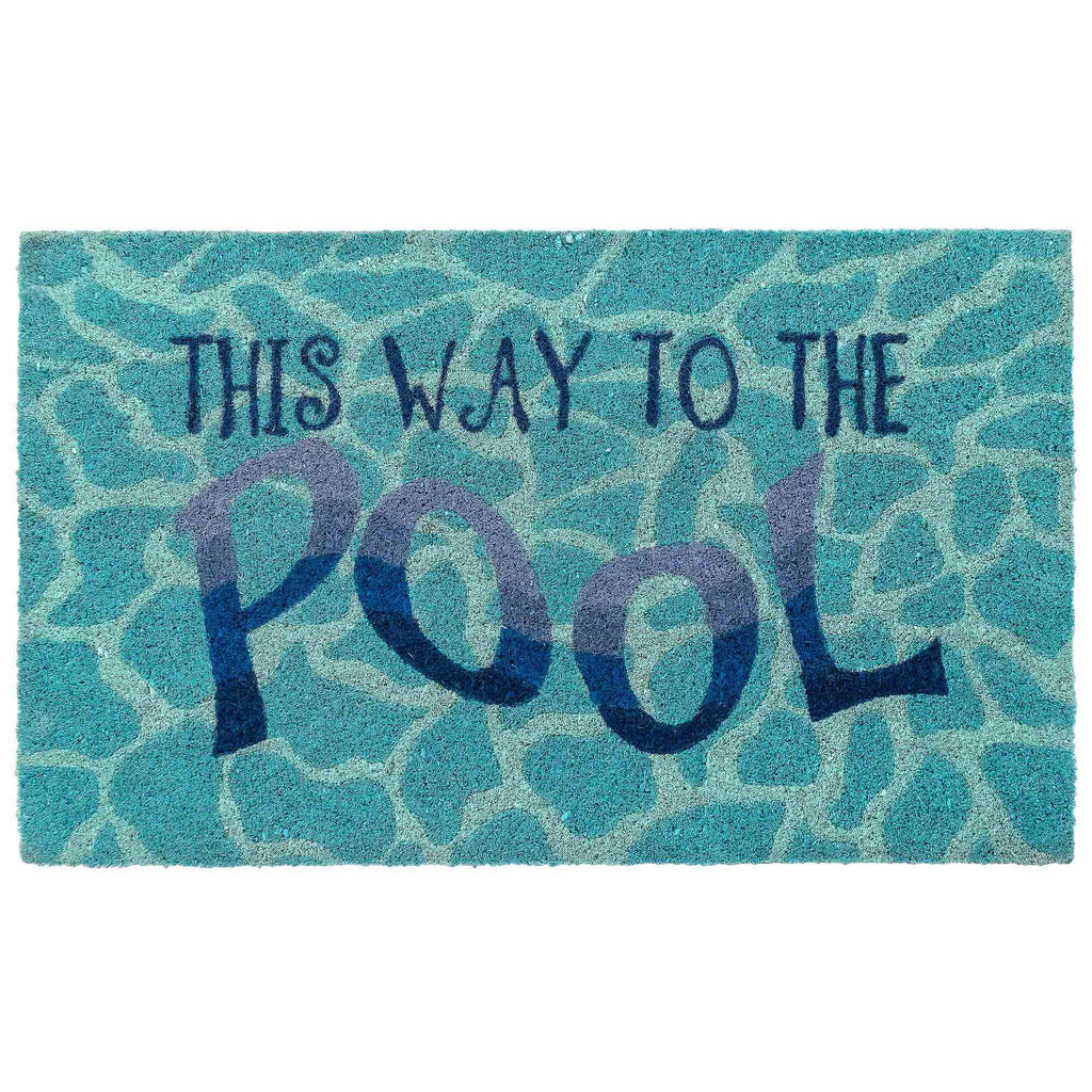 Natura This Way To The Pool Coir Doormat with Non-Slip Backing
