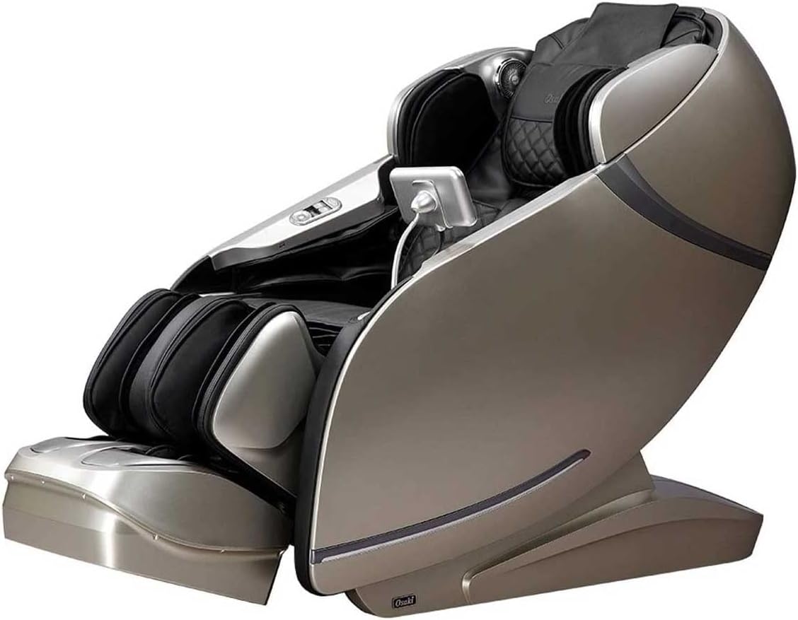 Black & Beige 3D L-Track Full Body Massage Chair I965318