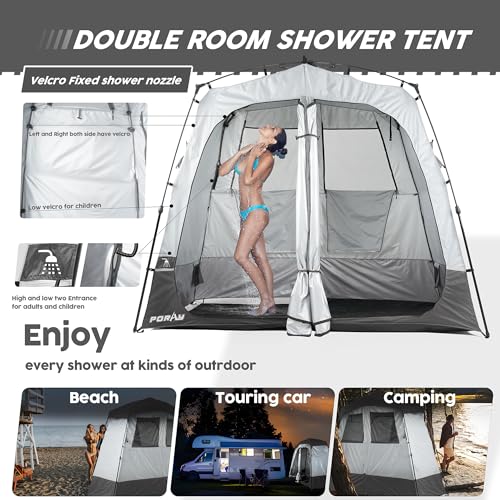 Camping Shower Tent Privacy Shelter with Floor Drain V775