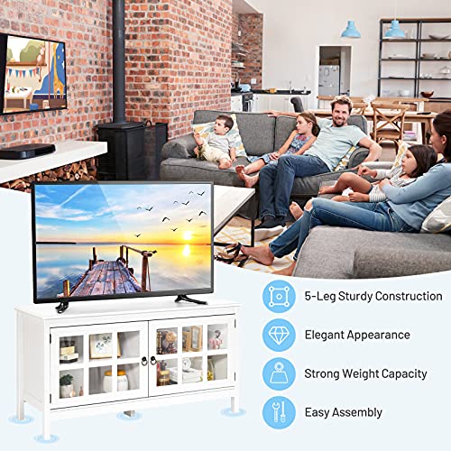 Black Wood TV Stand with 2 Doors X692