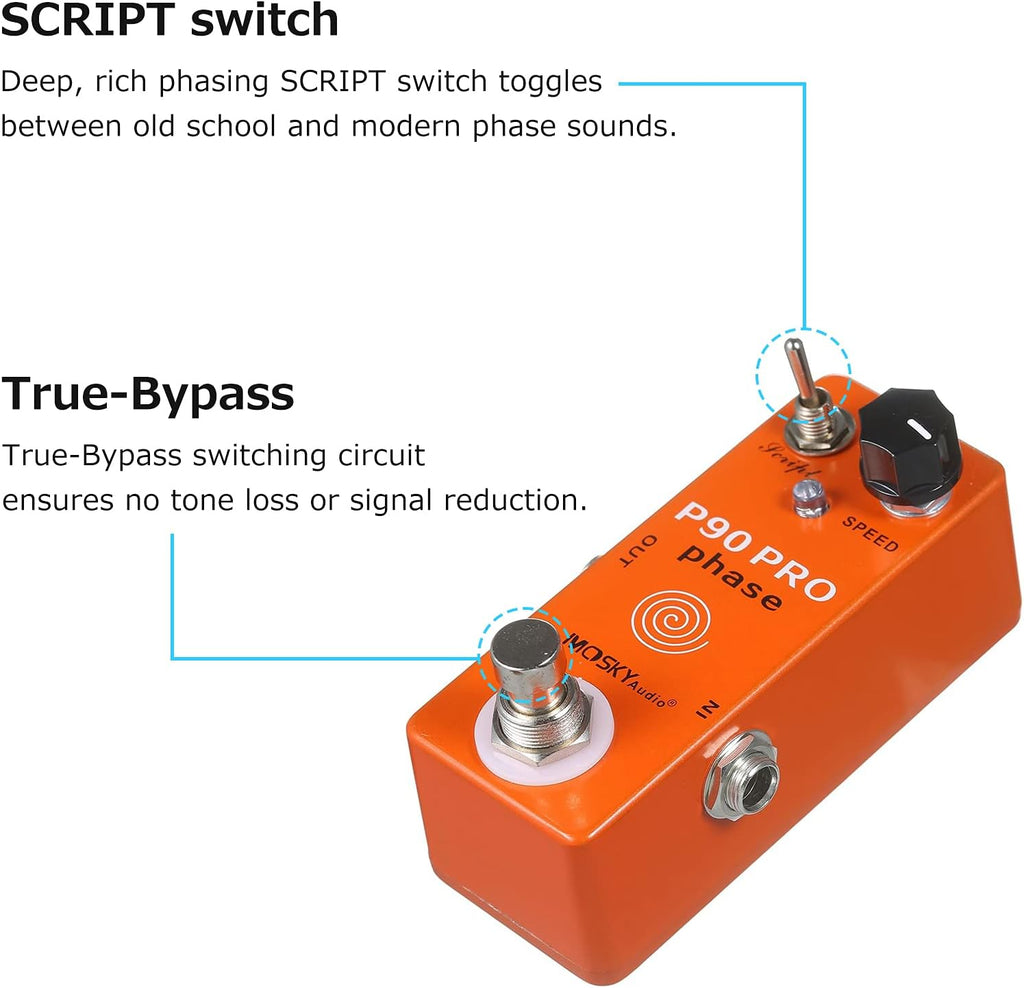 Mini Vintage Phaser Guitar Effect Pedal R4632