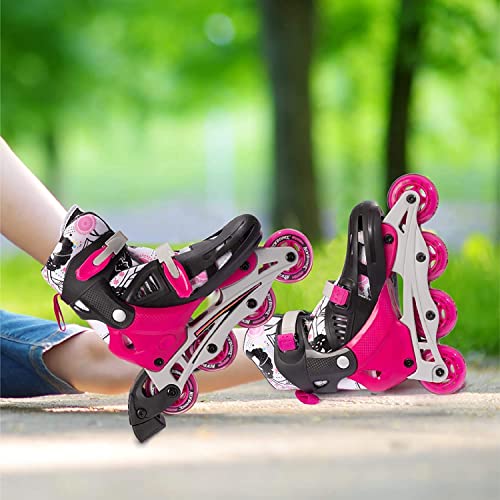 Pink Adjustable Inline Skates G6488
