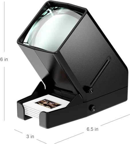 35mm Slide and Film Viewer, 3X Magnification LED Lighted Illuminated Viewing, USB Powered Battery Operation H541