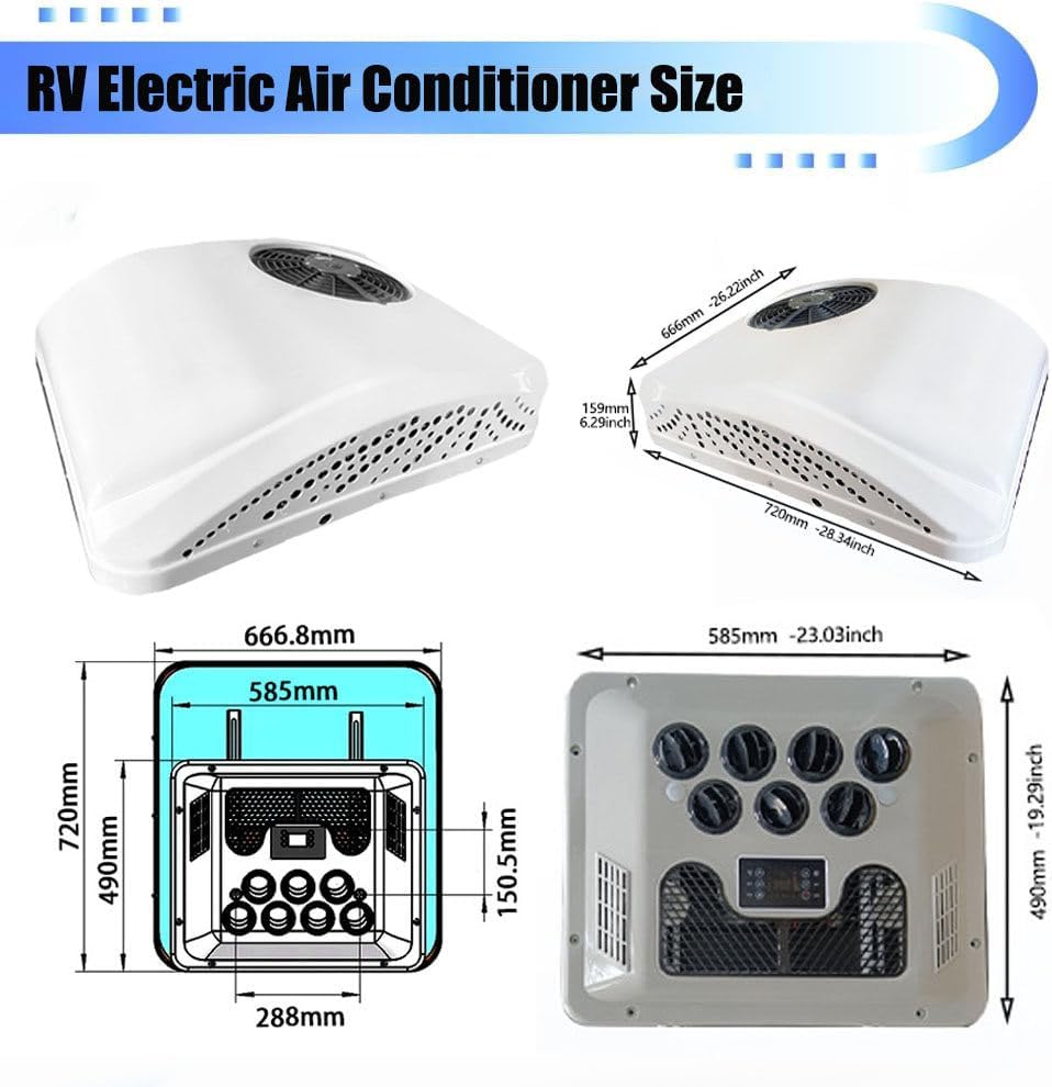 24V Heating Cooling RV Air Conditioner C9224