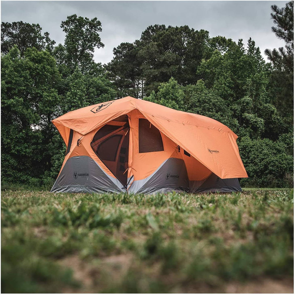 Orange 8 Person Pop Up Camping Tent G377