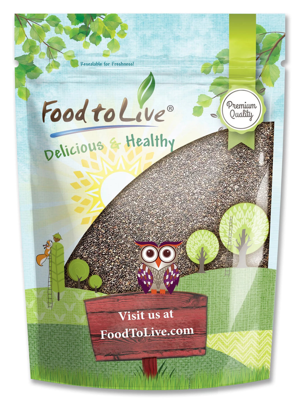 Black Chia Seeds, 5 Pounds T8778