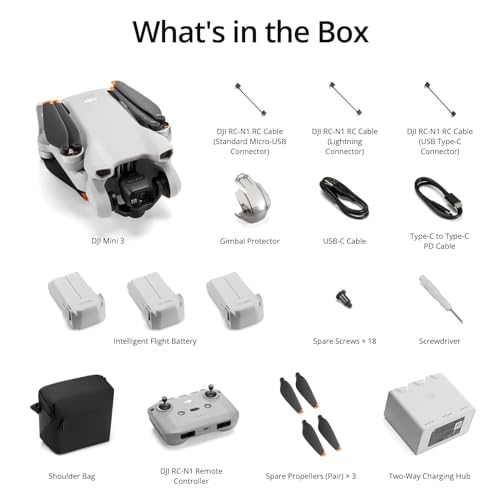 Lightweight Mini Camera Drone with 4K HDR Video, 3 Batteries N109419