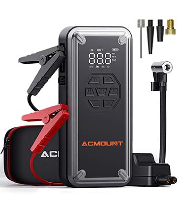 3000A Car Jump Starter with Tire Inflator, 150PSI Portable Air Compressor W9699