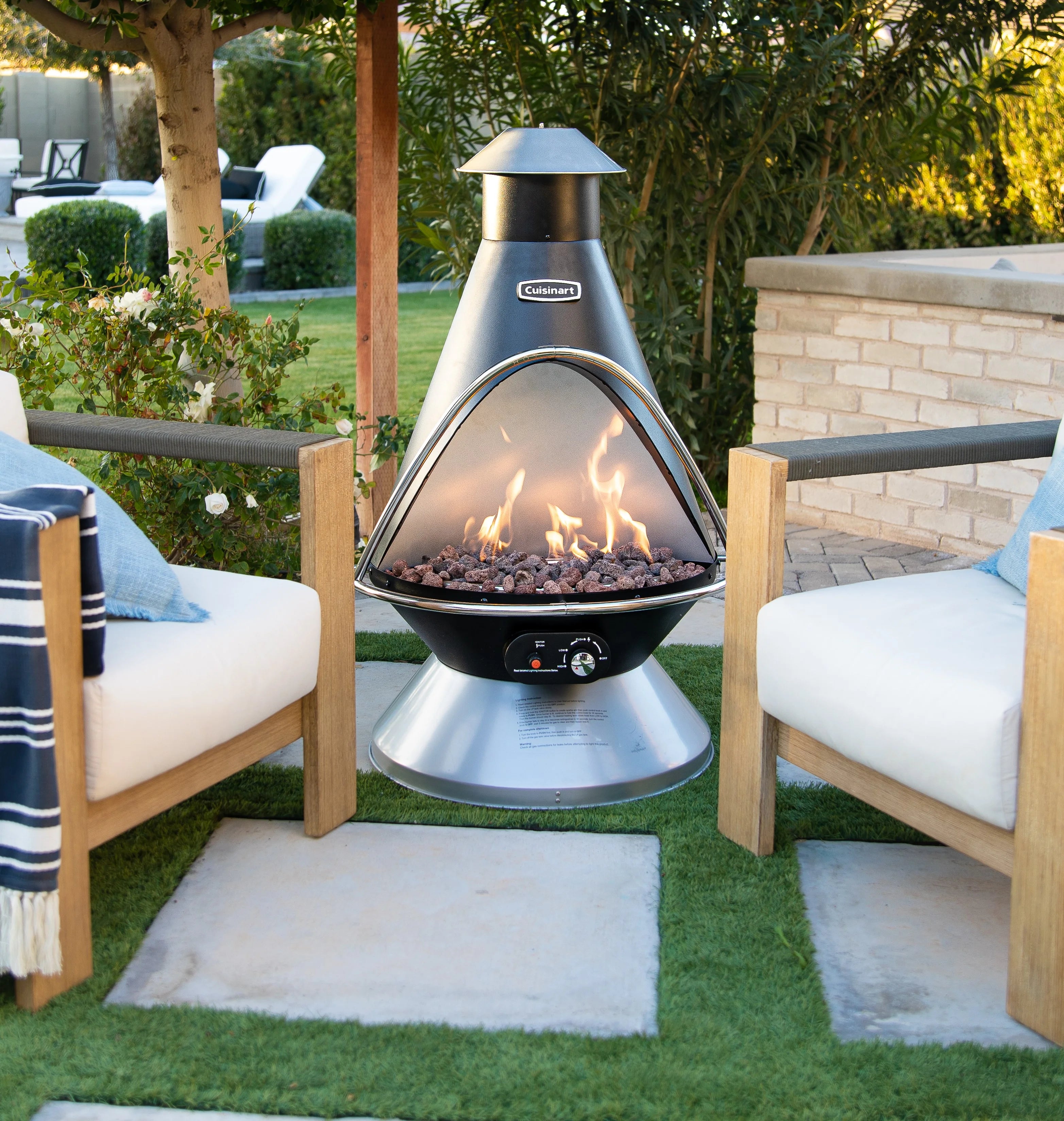 Propane Fire Pit with Tip-Over Safety Switch F5020