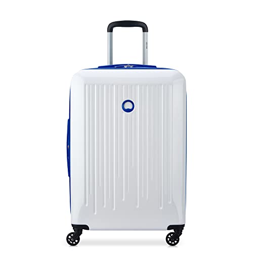 White with Mauve Trim Hardside Expandable Carry On 20 Inch Luggage X7449