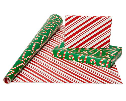120 sq. ft. 4 Roll Christmas Wrapping Paper Set with 7 Adhesive Bows and 30 Gift Tag Stickers R283454