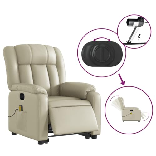 Gray Faux Leather Electric Massage Recliner Chair with Power Lift and Reclining Functions L1699