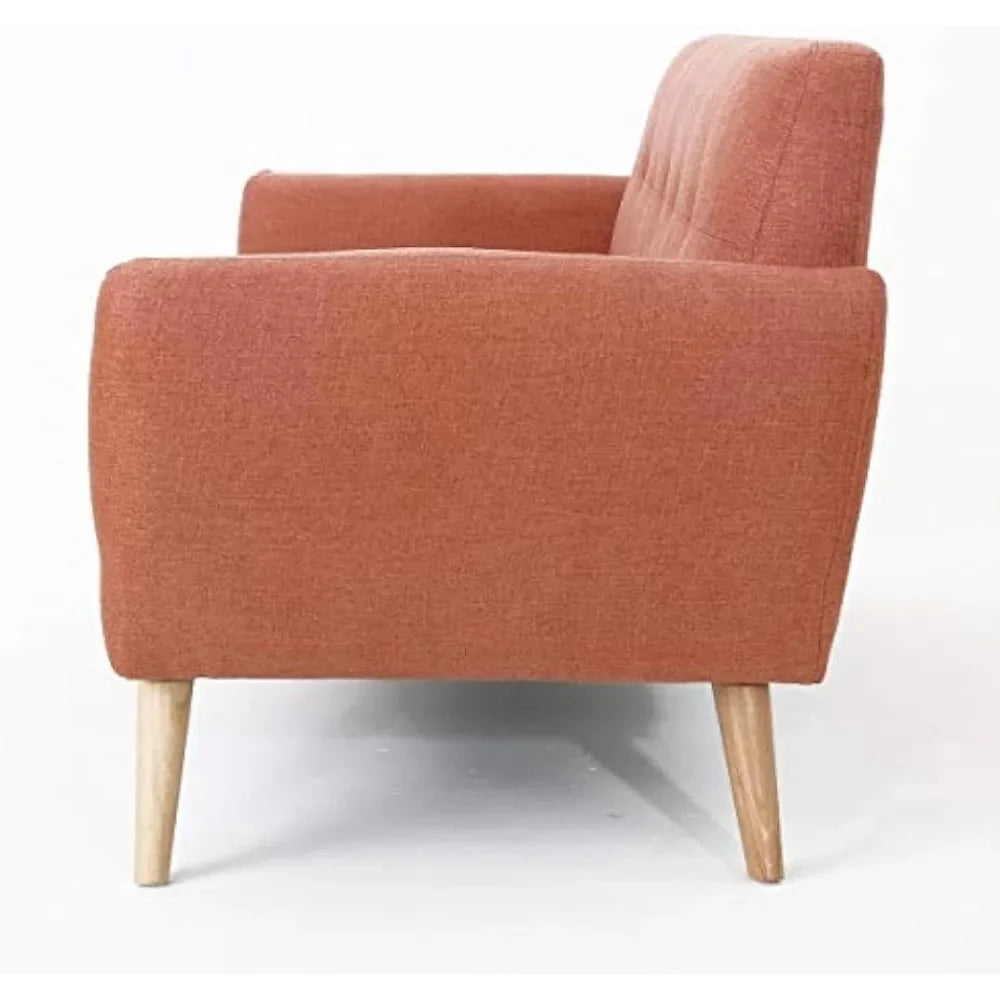 Burnt Orange Fabric Petite Sofa S715