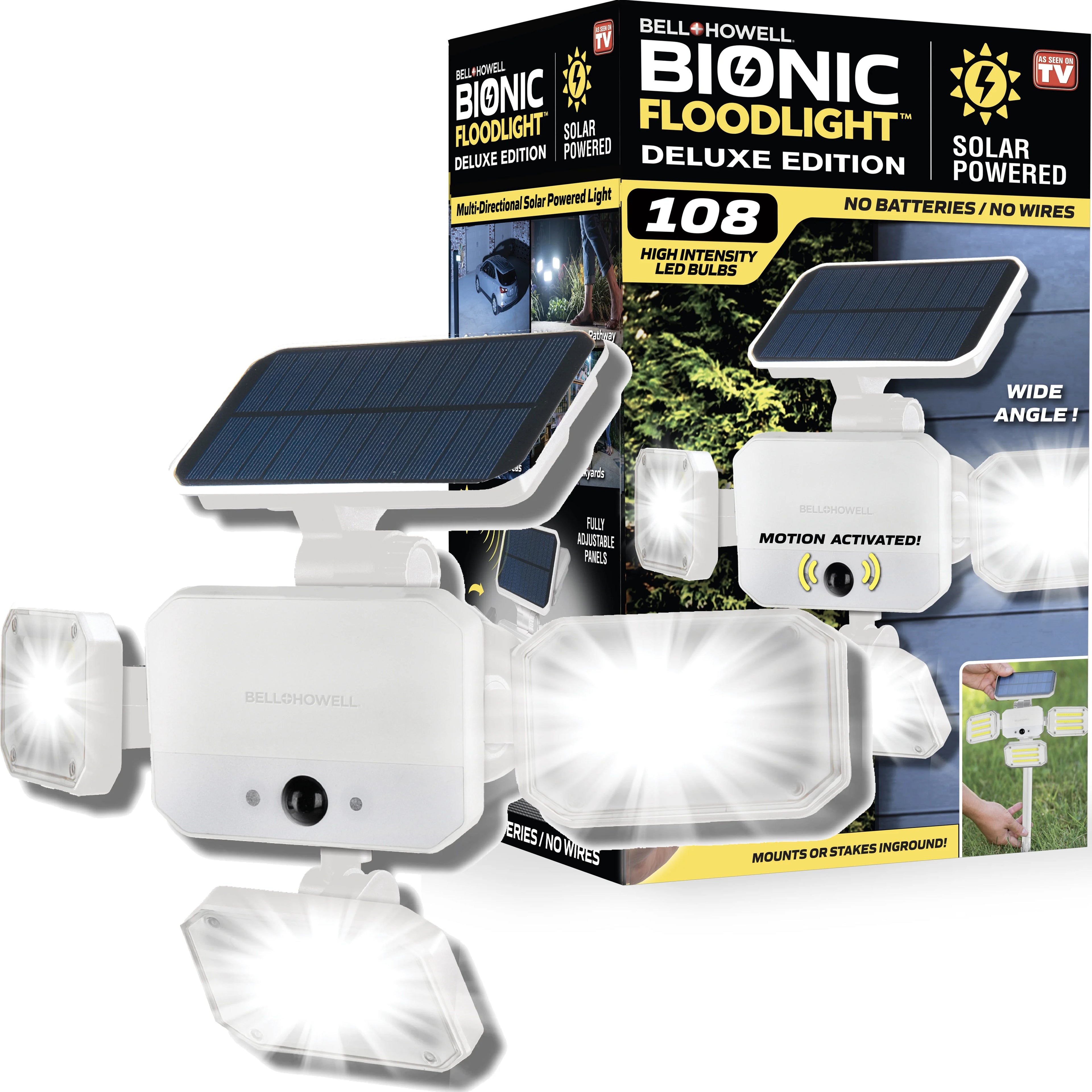 White Solar Floodlight H95627