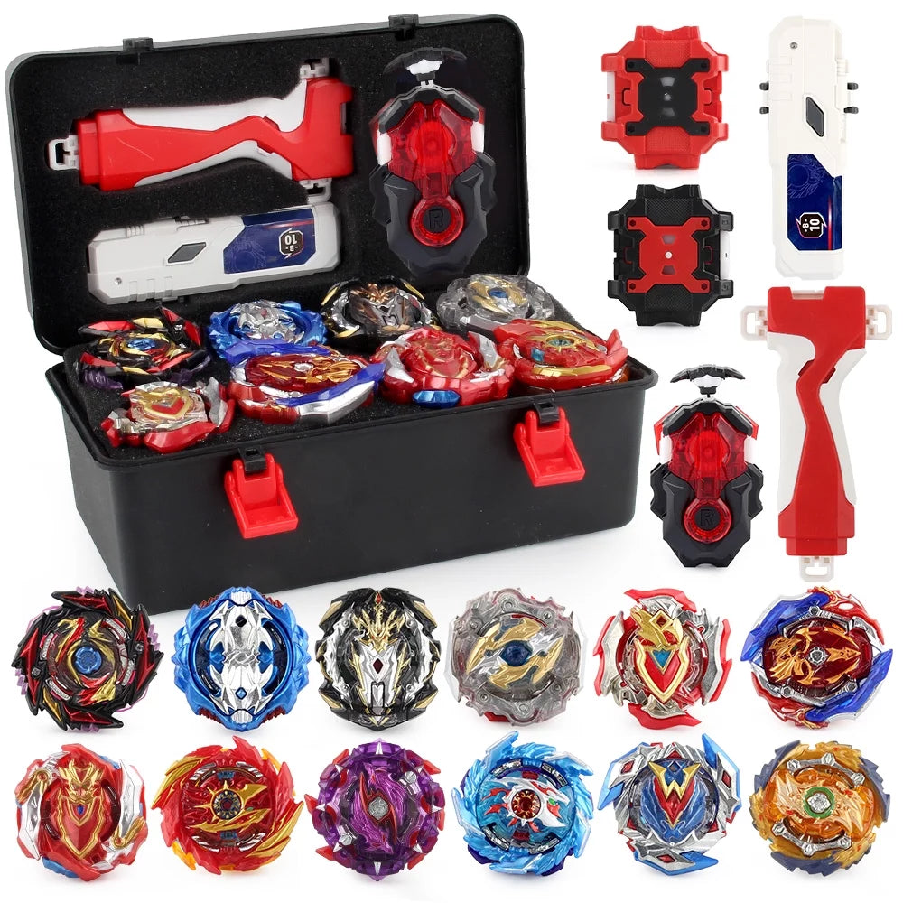 12 Pieces Bey Battling Top Blade Burst Gyro Toys with 4D Launcher Grip V1135