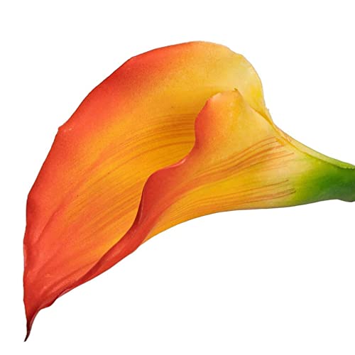 5 Pcs 25.6'' Yellow Latex Artificial Calla Lily Bouquet U79182