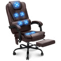 Black High Back Ergonomic Leather Office Chair with Footrest G599046