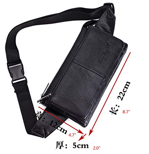 Coffee Leather Waist Bag O2184